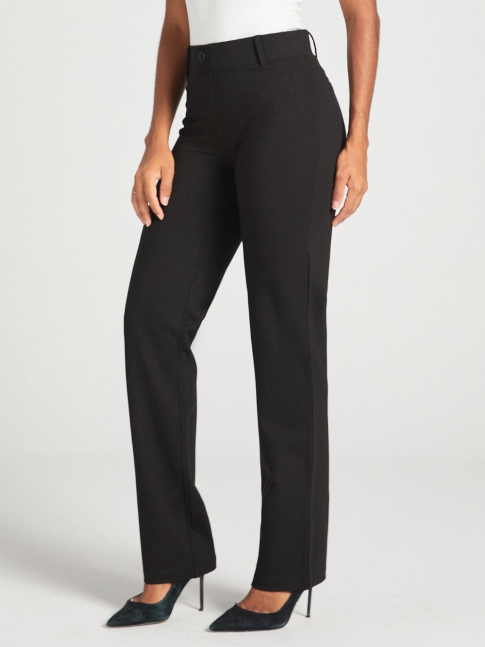 Betabrand Womens XL Classic DPYP Dress Pant Yoga Pant Straight Leg